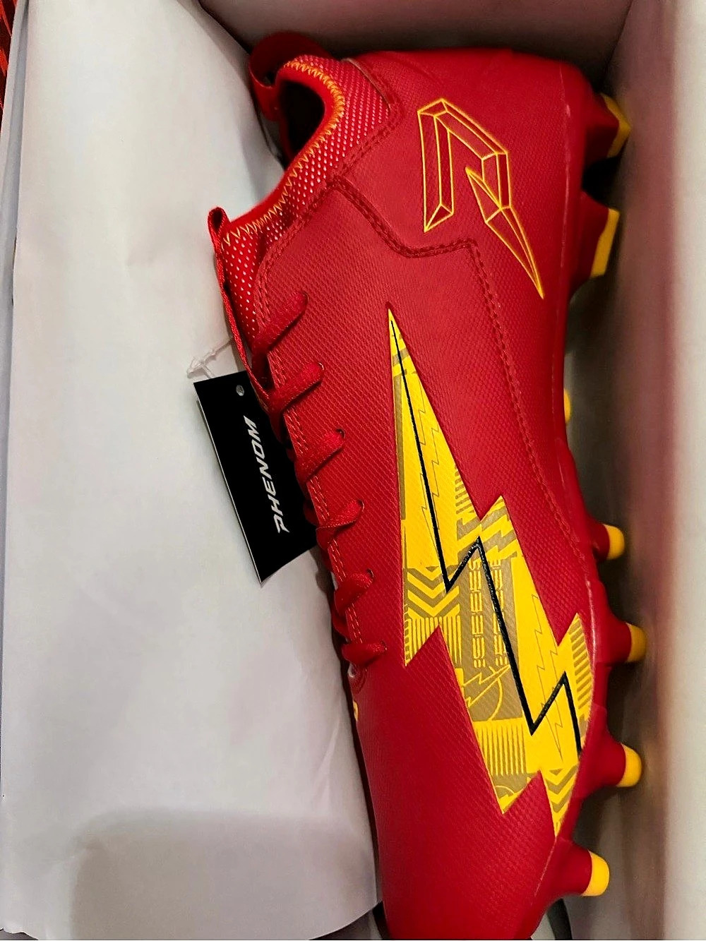 Phenom Quantum Speed Athletic Shoes Red & Yellow US 13 NWT